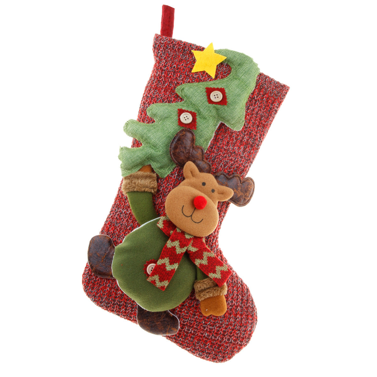 Christmas Stockings With 3D Knitted Christmas Charm