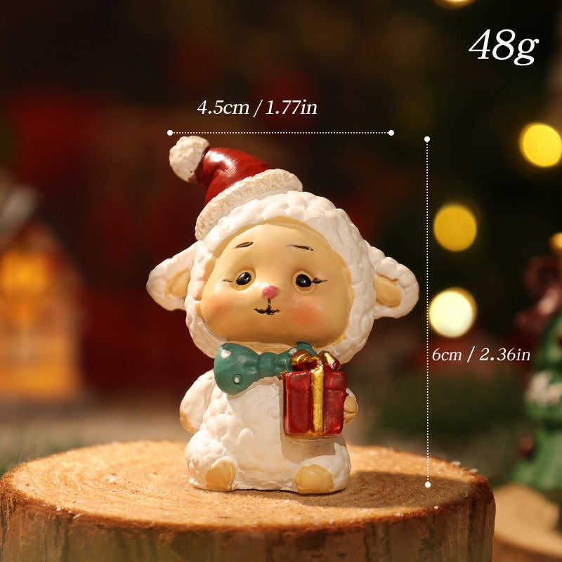 Christmas Reindeer Figurine for Festive Tabletop Decor