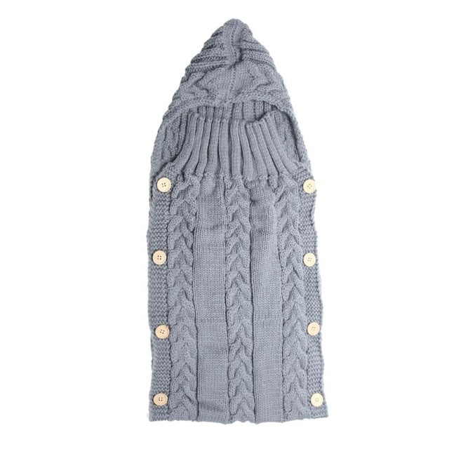 Baby Swaddle Wrap, Warm Hooded Cocoon for Newborns