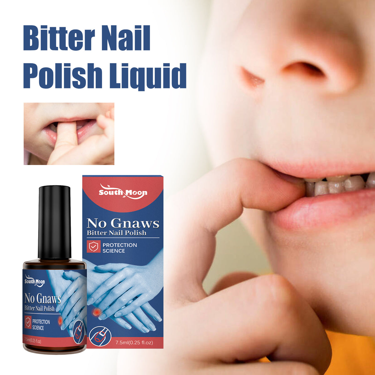 Bitter Nail Polish for Kids — Gentle Biting & Sucking