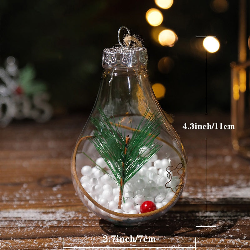 Wooden Christmas Ornaments with Glowing LED Noses