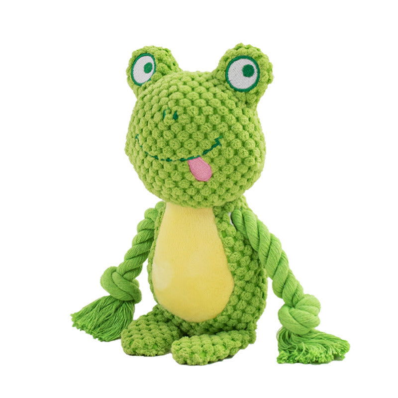 Plush Rope Dog Toy for Tugging, Fetching & Bonding