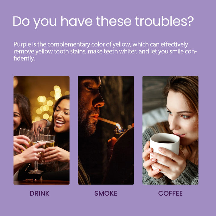 Purple Corrector Toothpaste for Whiter-Looking Teeth