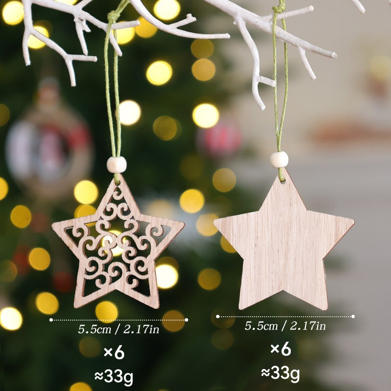 Wooden Christmas Ornaments for Warm Rustic Tree Decor