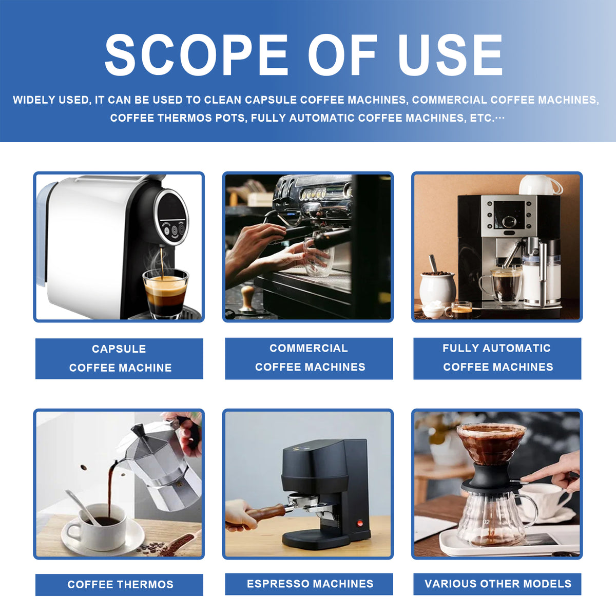 Coffee Machine Cleaning Sheets - Descale Any Espresso Maker