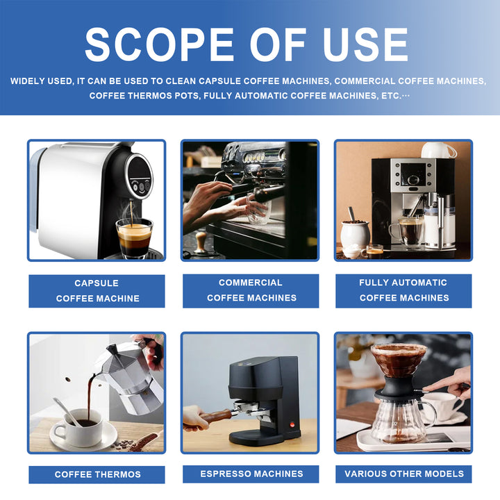 Coffee Machine Cleaning Sheets - Descale Any Espresso Maker