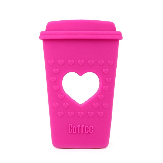 Silicone Coffee Cup Teether for Gentle Gum Relief