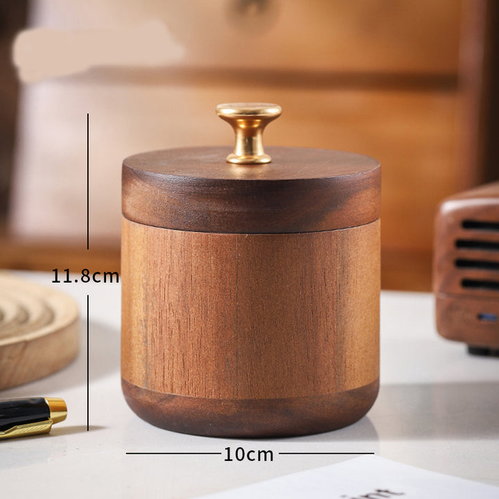 Wind Proof Wooden Ashtray With Lid for Outdoor Use