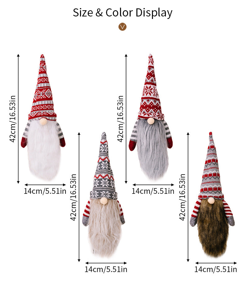 Christmas Wine Bottle Gnome Holiday Decoration Set