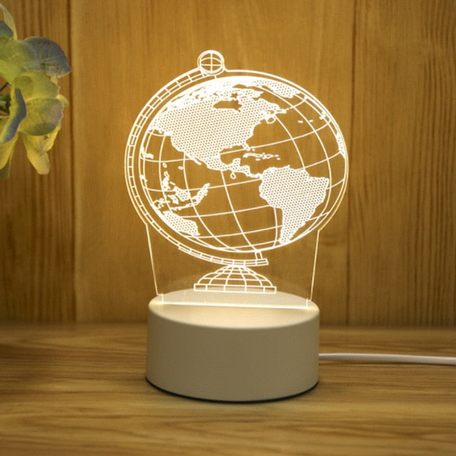 3D Acrylic Night Light for a Cozy Bedside Room Glow
