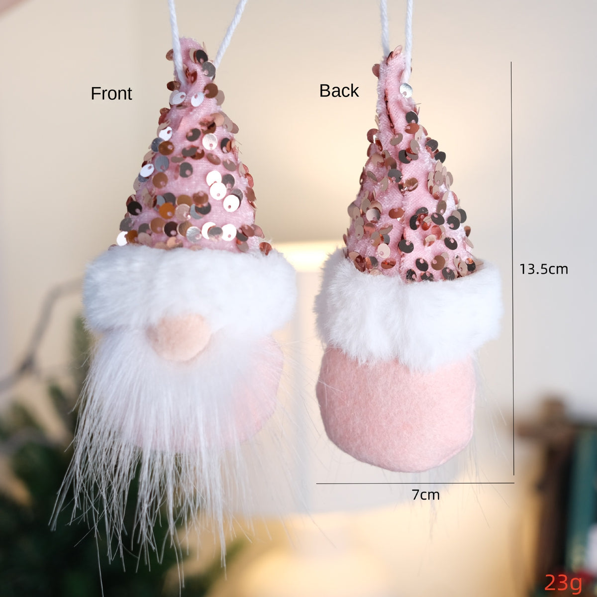 Sequin Christmas Gnome Ornament for Cozy Tree Decor