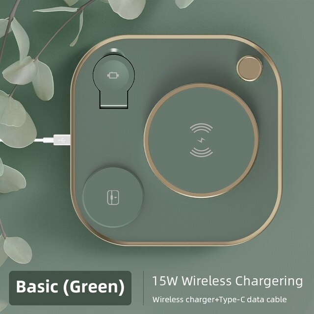 Desk Lamp with Wireless Charger: 15W Qi for Phone & Earbuds