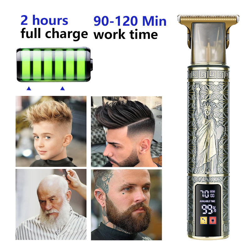 T9 Hair Clipper With LCD Display For Sharp Edges