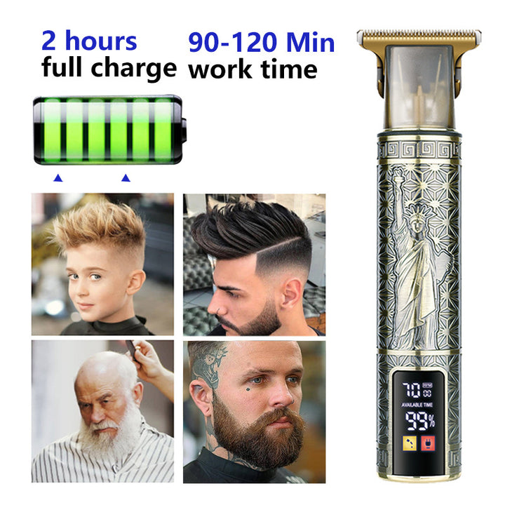 T9 Hair Clipper With LCD Display For Sharp Edges