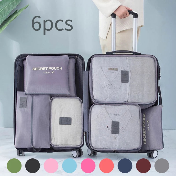 Packing Cubes Set 6-Piece Waterproof Travel Organizer