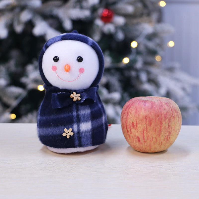 Christmas Apple Gift Bag Snowman Pouch for Kids Gifts