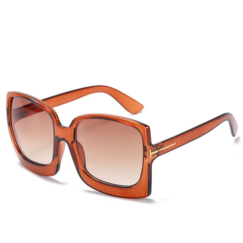 Oversized Square Sunglasses with Gradient UV400 Style