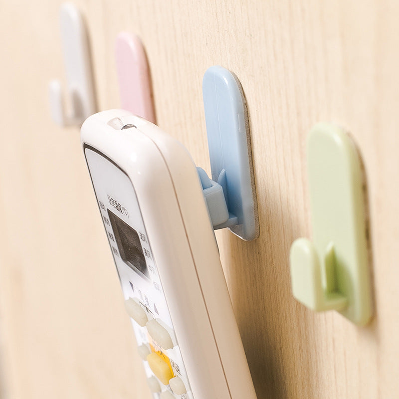 No-Drill Stick-On Wall Hooks for Remotes and Keys Set