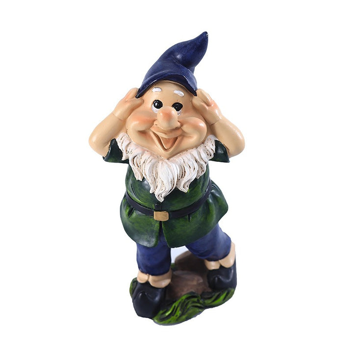Hand-Painted Resin Garden Gnome Statue for Yard Decor