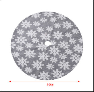 Christmas Tree Skirt with Festive Snowflake Pattern