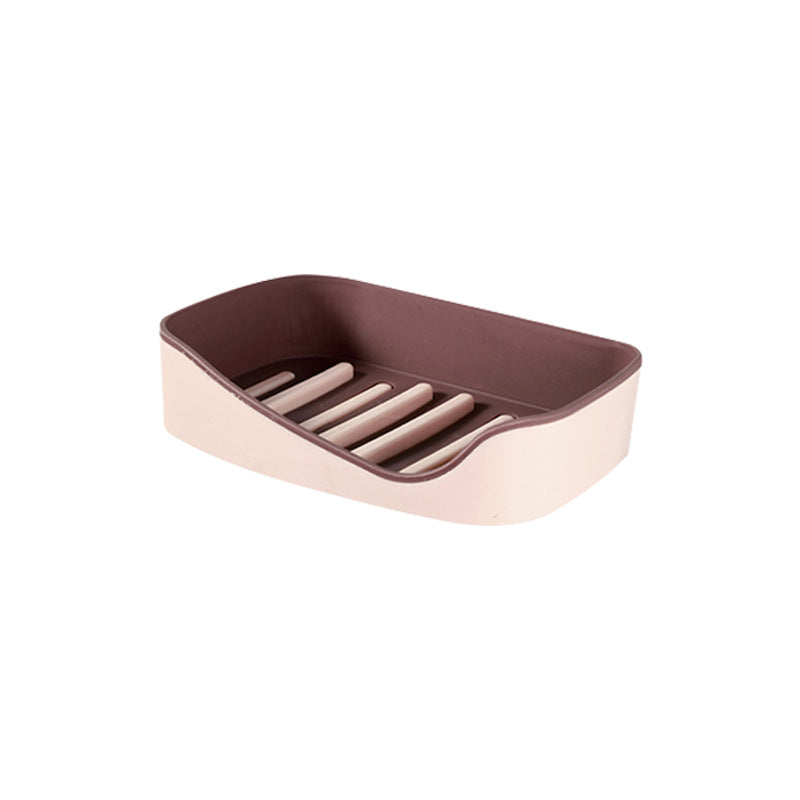 Suction Wall Soap Box with Drainage Ridges, No Drilling