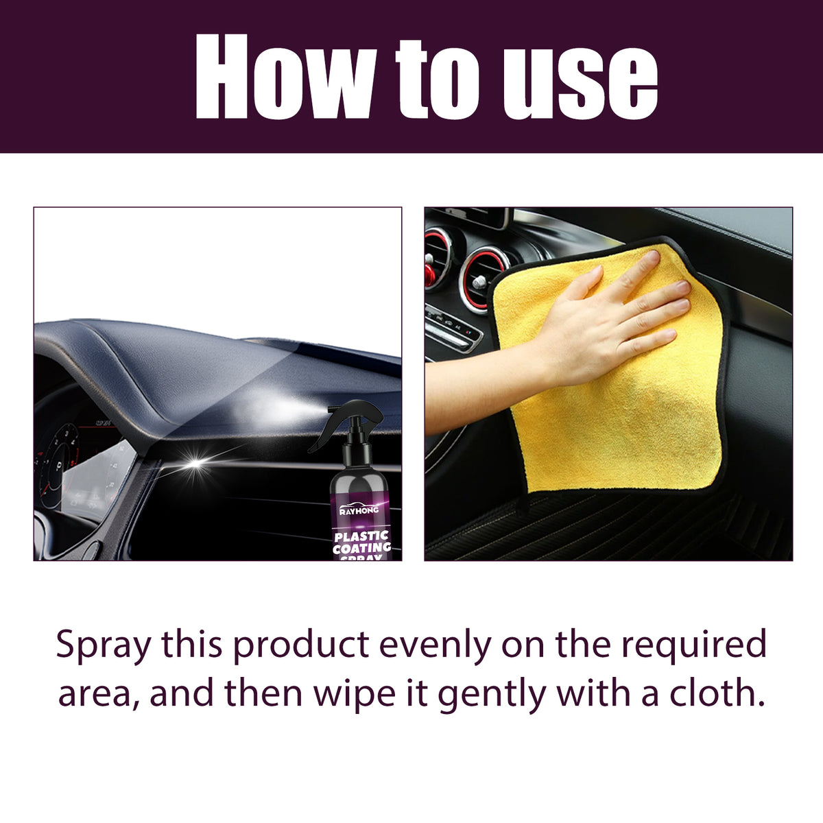 Automotive Plastic Spray for Dashboard Luster Care