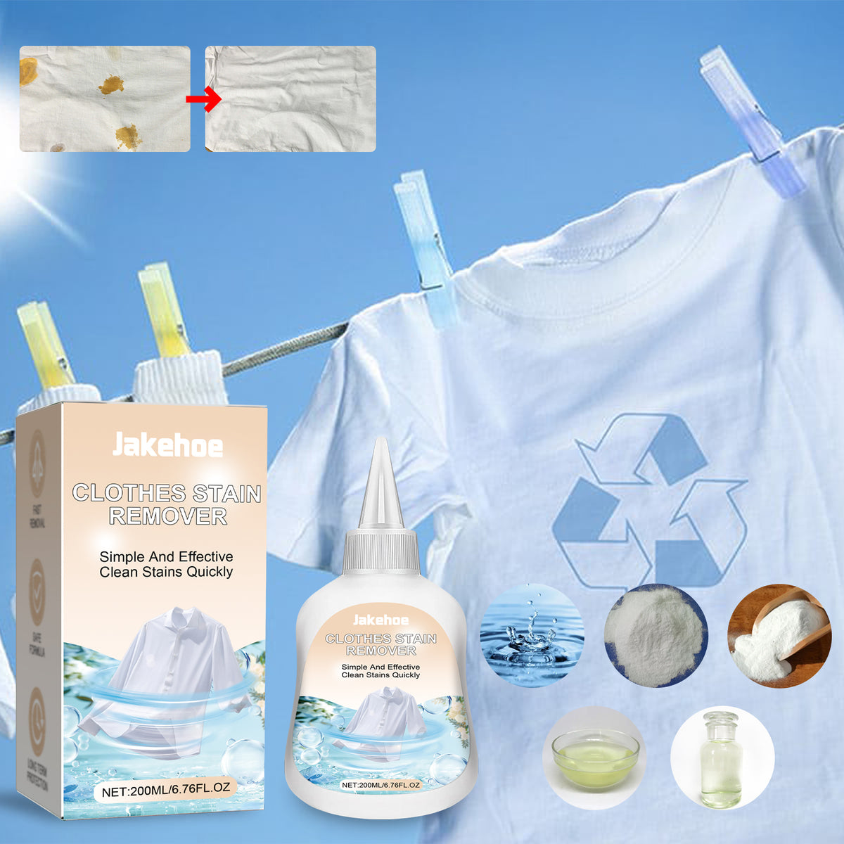 Laundry Stain Remover for Stubborn Clothing Stains