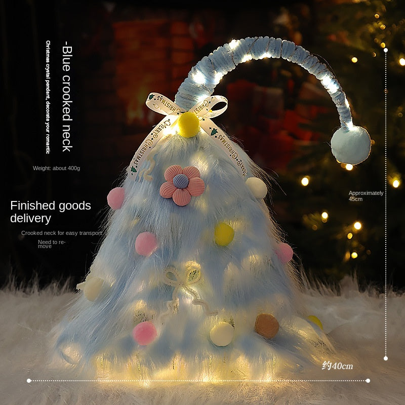 Mini Christmas Tree with Lights for Cozy Holiday Desks