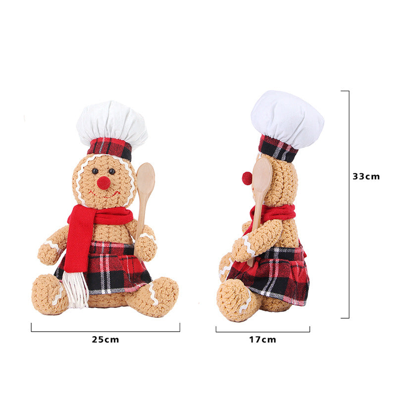 Christmas Gingerbread Doll Couple Holiday Mantel Decor