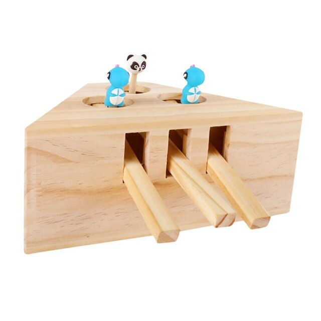 Wooden Cat Puzzle Toy for Indoor Play & Enrichment
