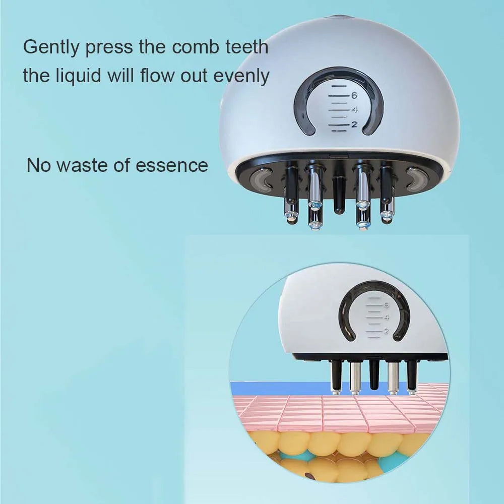 LED Scalp Applicator Hair Growth Liquid Comb with Light