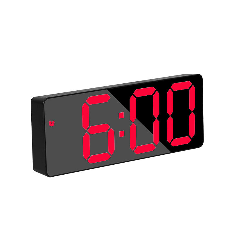 LED Alarm Clock With Mirror Display and Dual Power