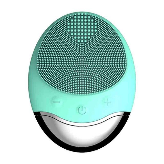 Silicone Ultrasonic Face Cleansing Brush, USB Rechargeable