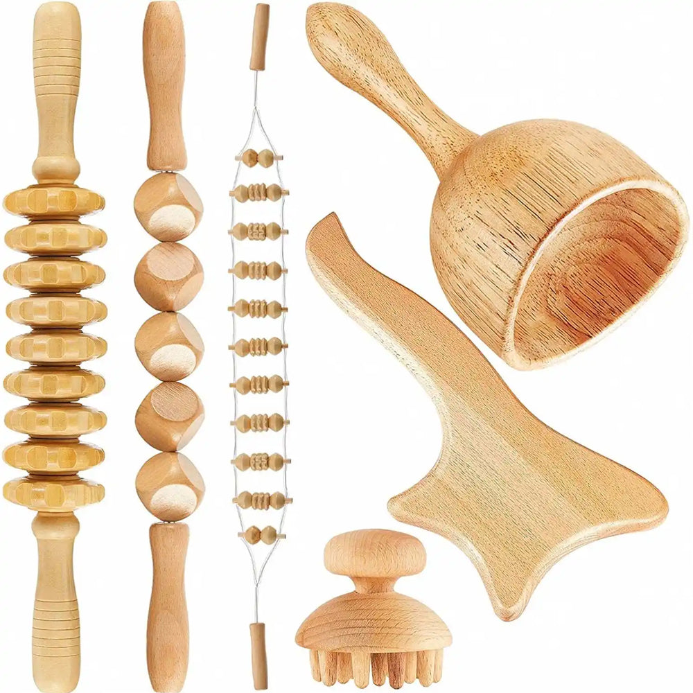 Wood Therapy Massage Tools Set — Hand-Crafted Meridian Release