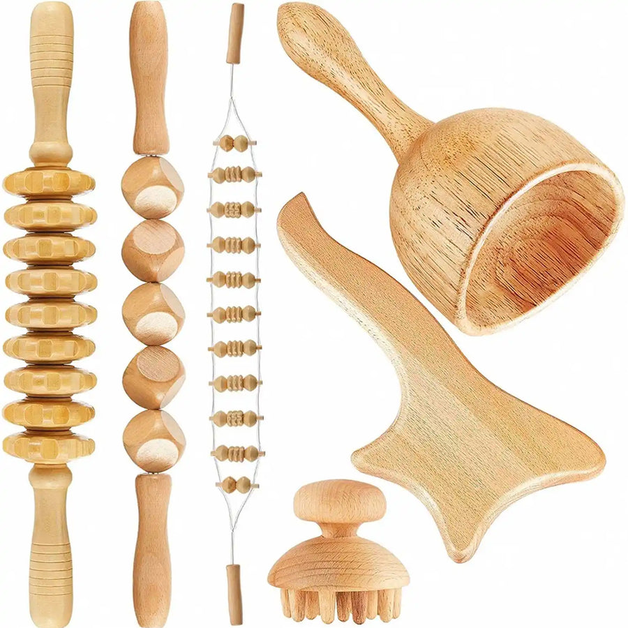 Wood Therapy Massage Tools Set — Hand-Crafted Meridian Release
