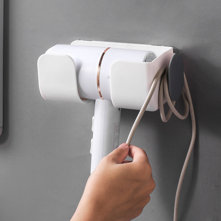Adhesive Wall Hair Dryer Holder, No Drilling Needed