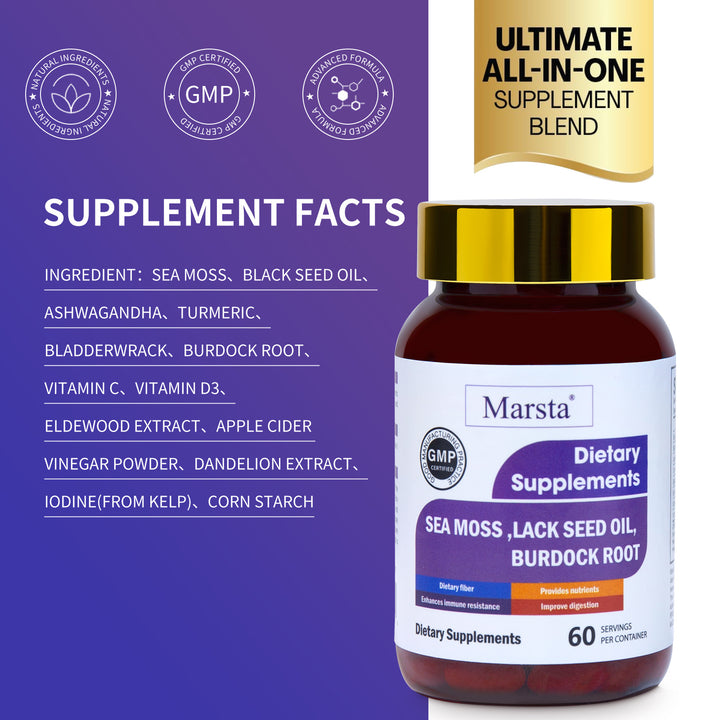 Sea Moss Capsules — All-in-One Immune & Gut Support, 60