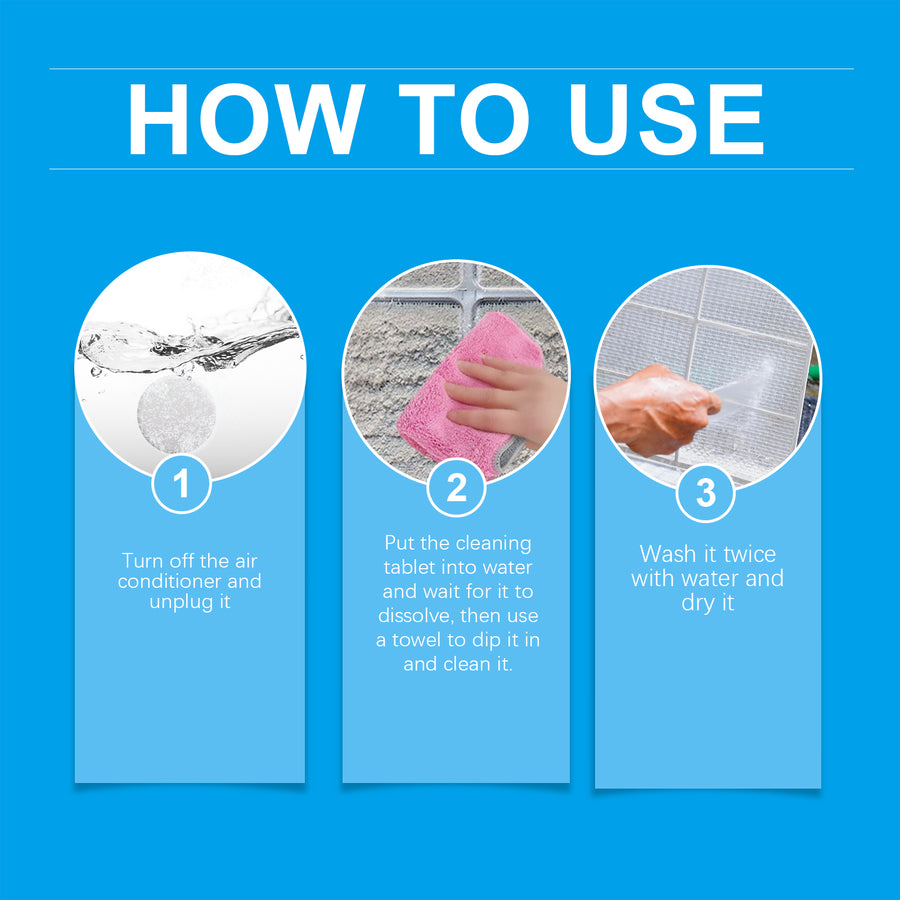 AC Cleaning Tablets — Deep Clean Fins & Kill Odors