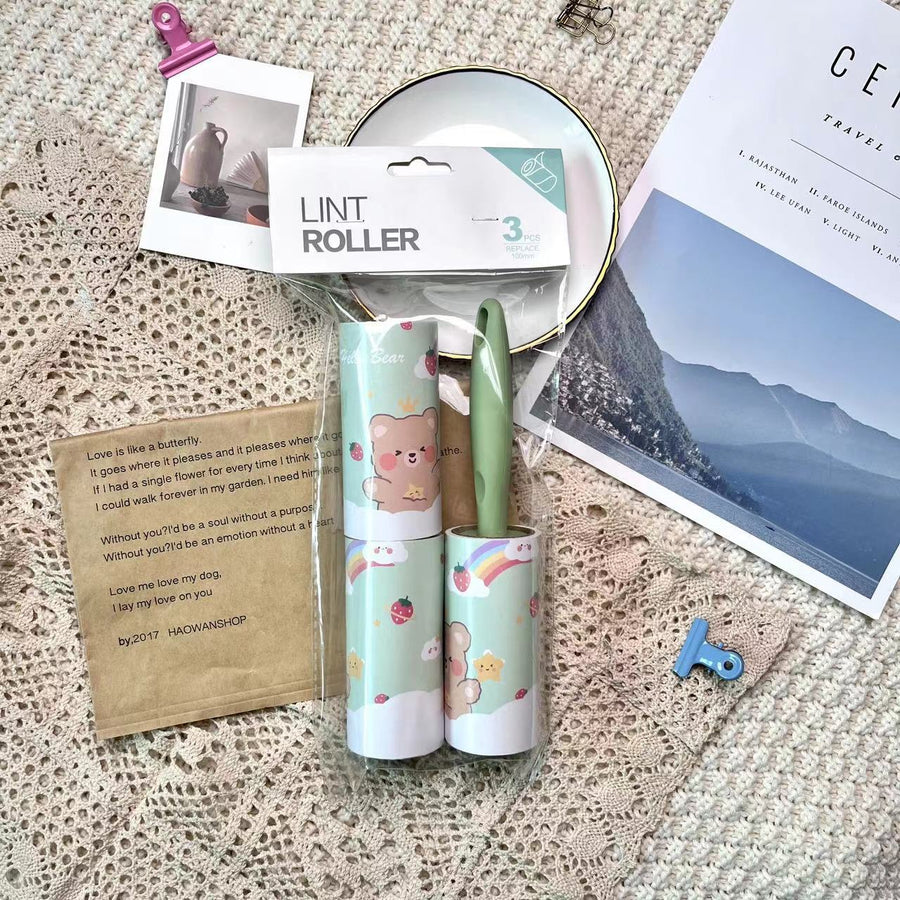 Cartoon Lint Roller — Cute Tearable Pet Hair Remover