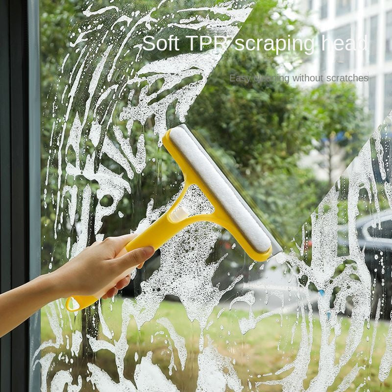 3-in-1 Window Cleaning Tool — Spray, Scrape & Wipe