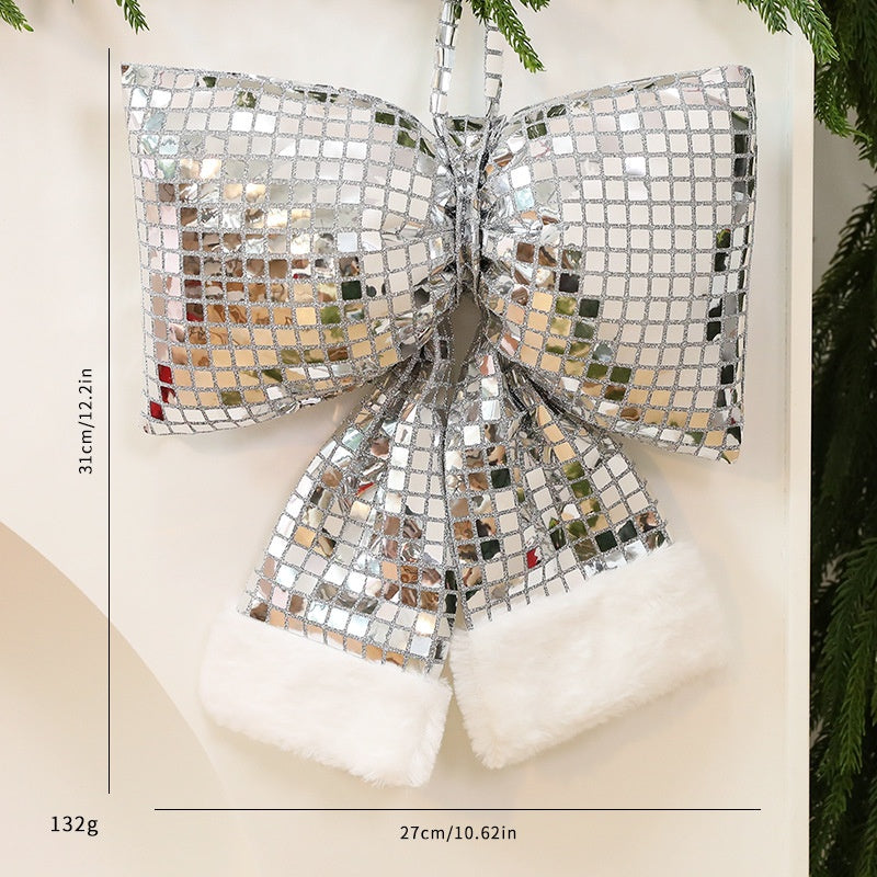 Shiny Butterfly Bow Christmas Tree Ornament Display