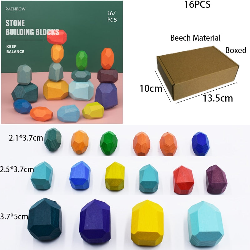 Wooden Stacking Stones for Screen-Free Creative Play