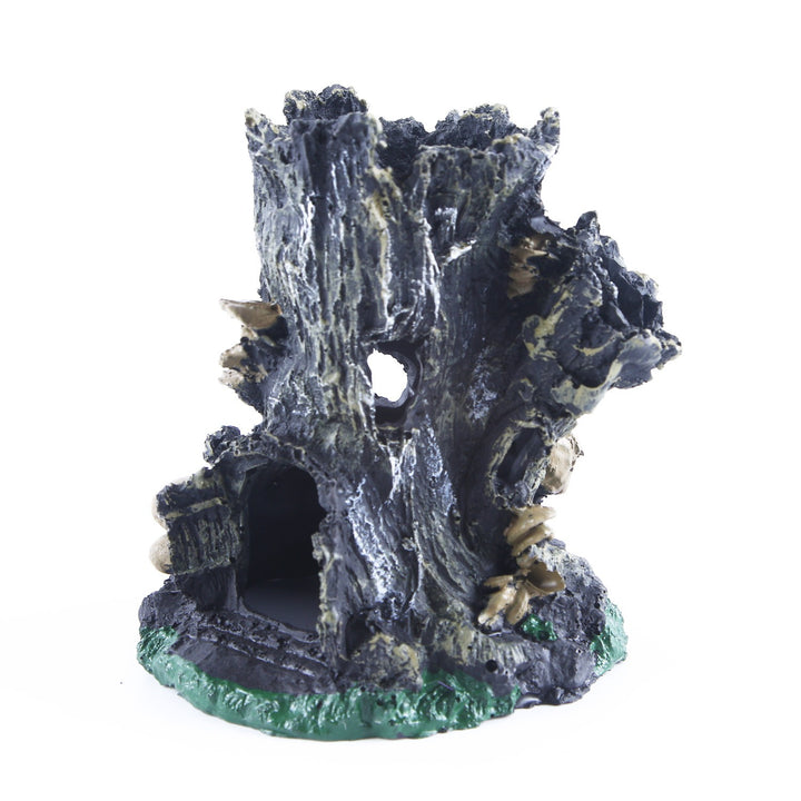 Realistic Tree Stump Fish Tank Cave for Hiding Spots