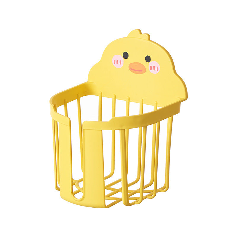 Punch-Free Wall Tissue Box Holder with Cute Chick Design
