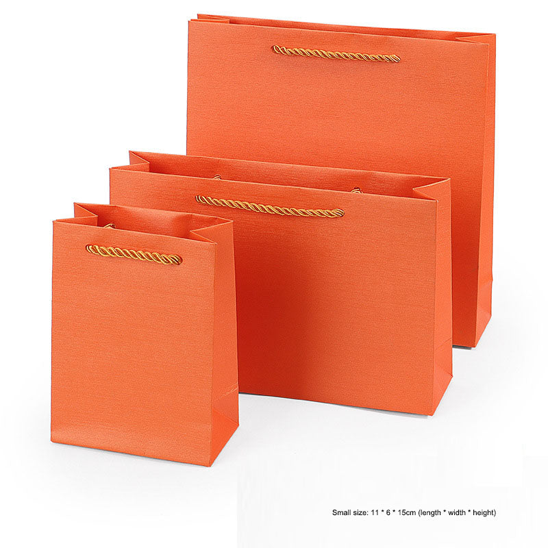 Jewelry Gift Paper Bags with Cord Handles in 4 Colors
