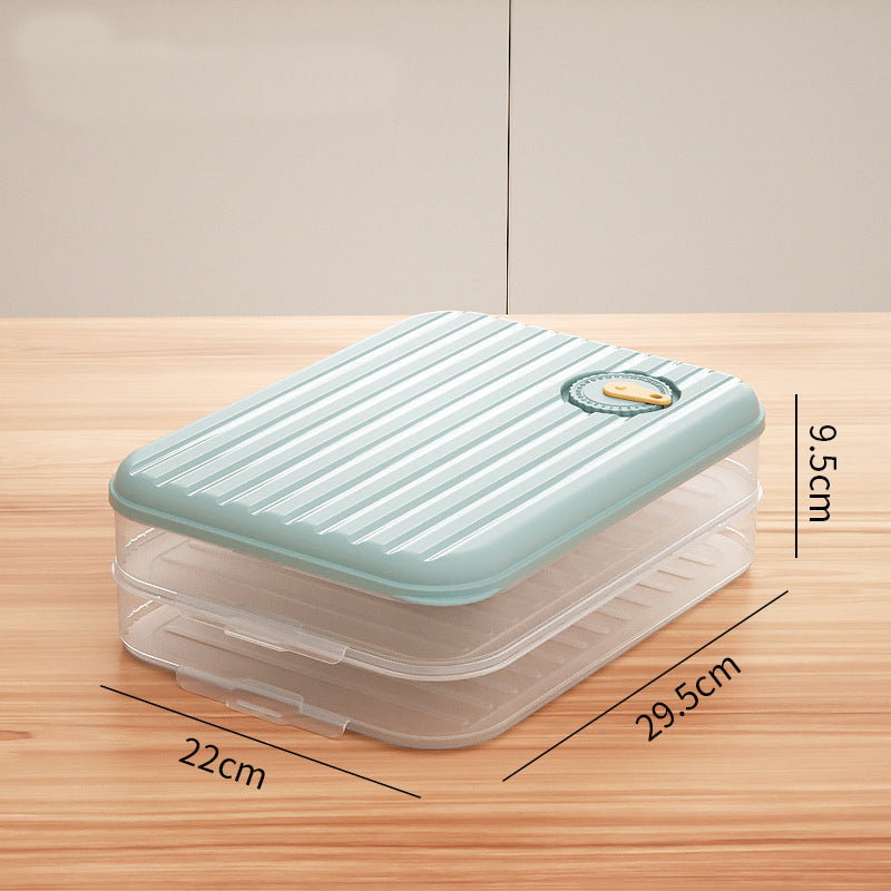 Dumpling Freezer Storage Box with Clear Sealed Lid