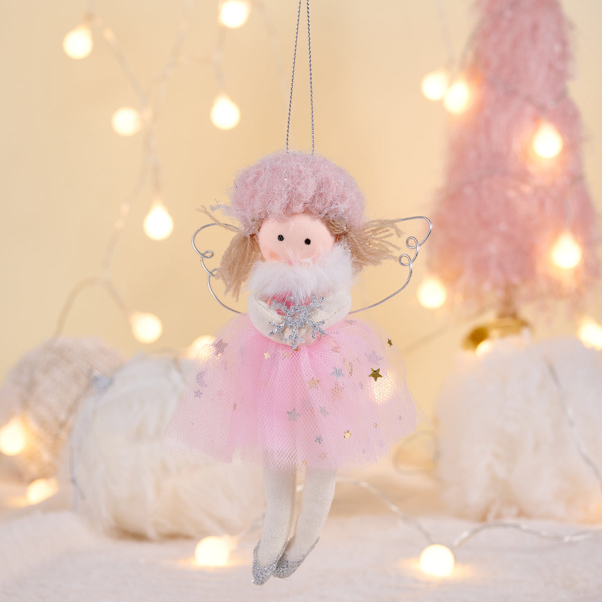 Christmas Angel Ornament — Soft Pastel Tree Charm