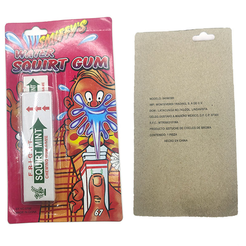 Water Squirt Gum Prank Toy for Instant Party Laughs