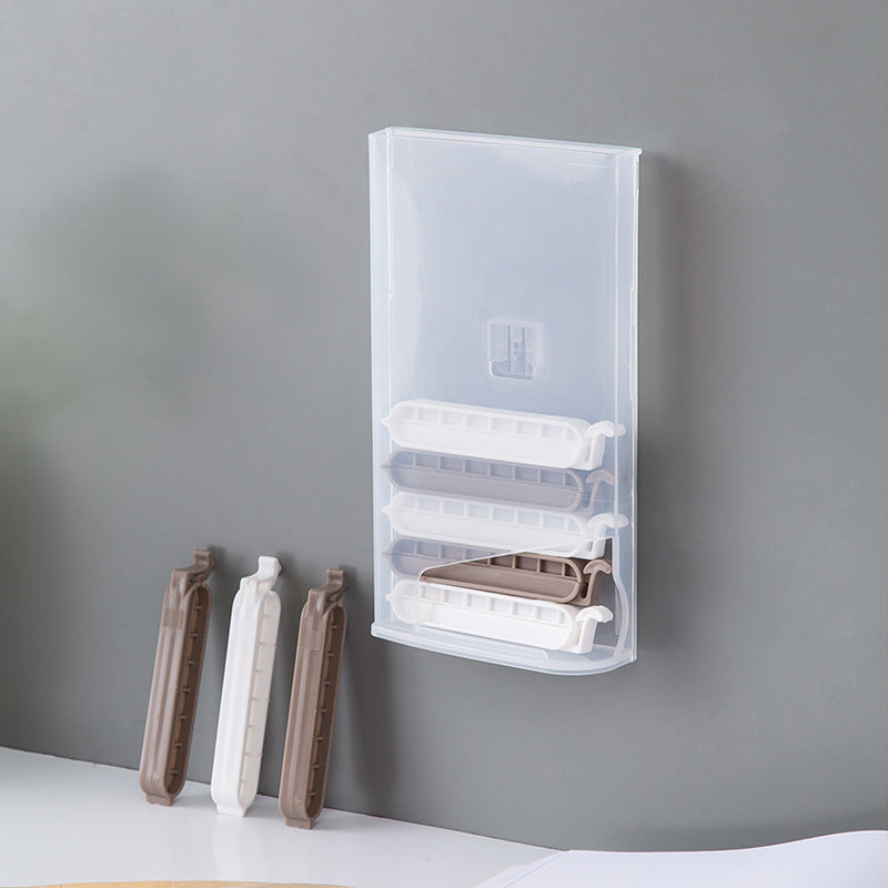 Food Sealing Clips with Wall Mount Storage Case, 10 Pack