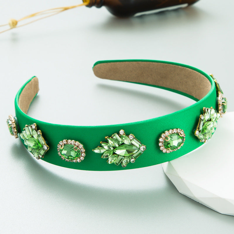 Baroque Rhinestone Headband — Retro Glam Hair Accessory